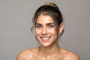 Woman with smooth skin after Dysport treatment